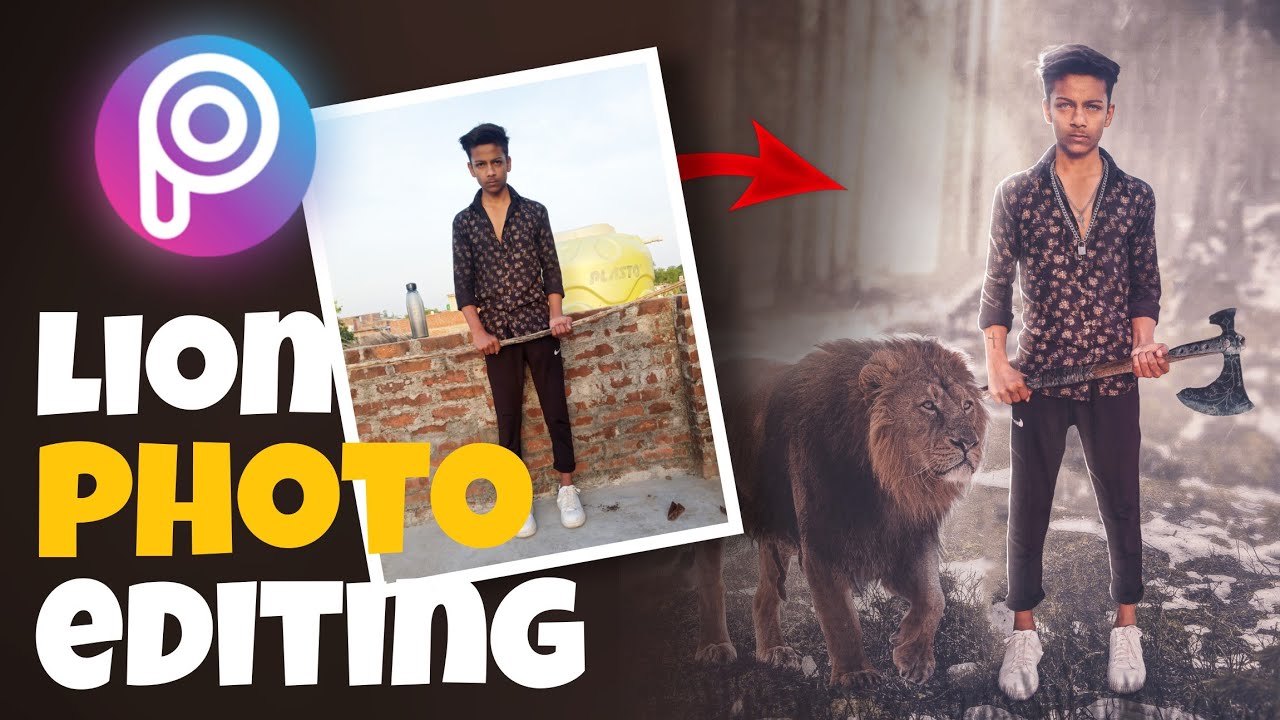 lion king photo editing in PicsArt || step by step ||SA PICTURES||