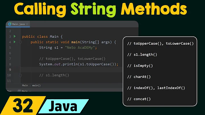 Calling String Methods in Java