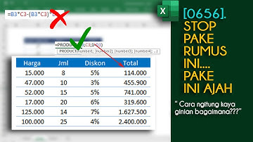 [0656]  Rumus Cepat Mengalikan Harga, Jumlah, dan Diskon di Excel