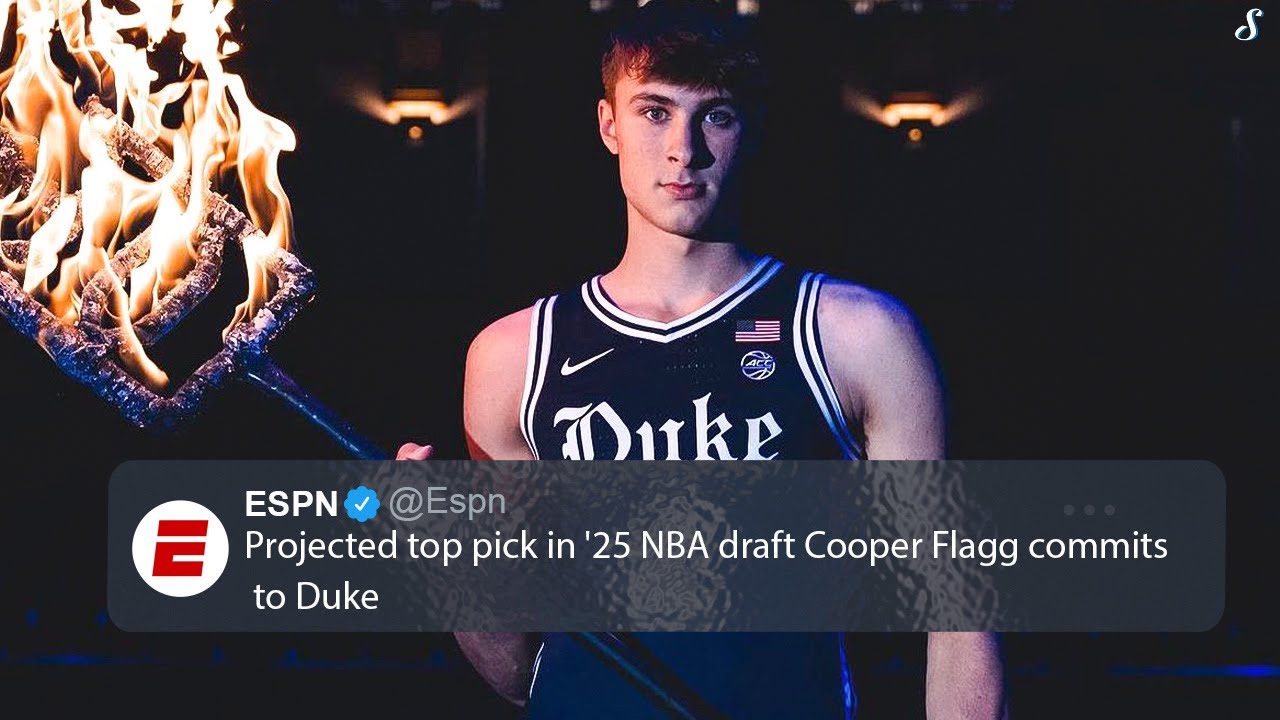 Projected top pick in '25 NBA draft Cooper Flagg commits to Duke ...