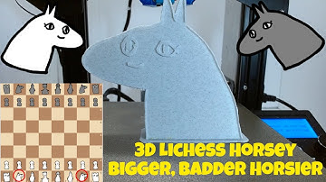 3D Printed Lichess Horsey Knight Chess Piece Time Lapse