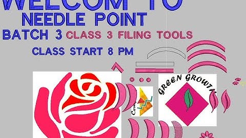 NEEDLE POINT BATCH 3 CLASS 3 FILINGS OBJECT INPUT TOOLS IN WILCOM E2
