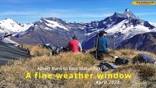 A fine weather window - Albert Burn to East Matukituki