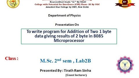 Addition of Two 8bit Numbers in 8085 Microprocessor // Using Simulator App