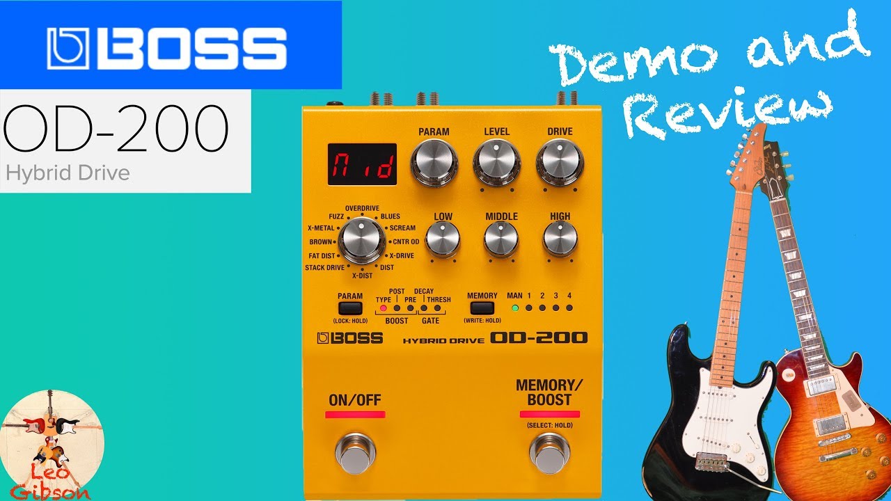 BOSS OD 200: Demo & Review (extensive sound test: all 12 drive types
