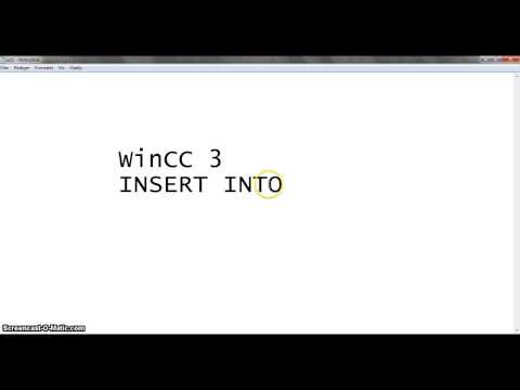 WinCC3 INSERT INTO SQL simplificer Script.