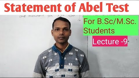 Abel Test | Convergence of Improper integral | Sandeep Sir