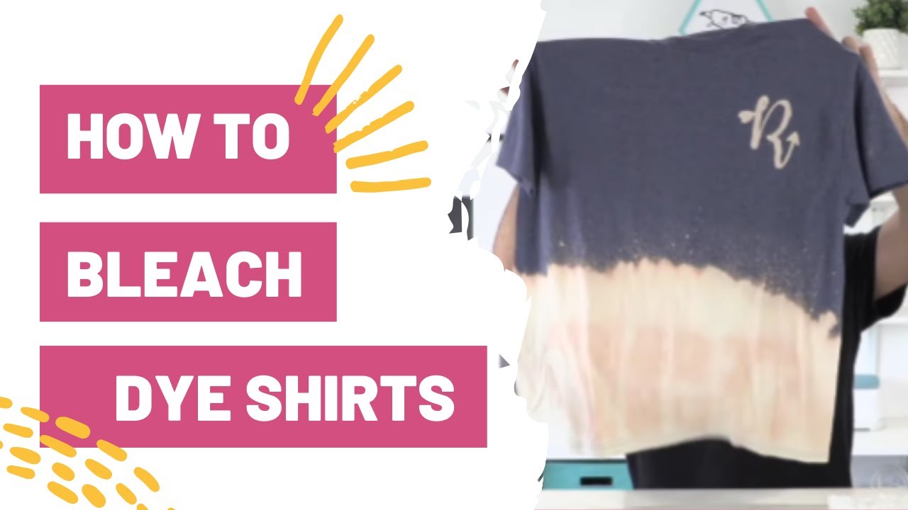 How To Bleach Dye Shirts With Cricut - YouTube