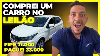 COMPREI UM FIAT ARGO NO LEILÃO QUE VALE 71.000 POR 33.000 MOSTREI TODOS OS DETALHES NA INTEGRA