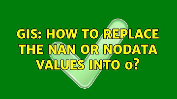 GIS: How to replace the Nan or nodata values into 0?