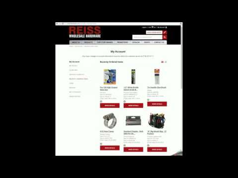 Navigating the My Accounts Section - Reiss Wholesale Hardware