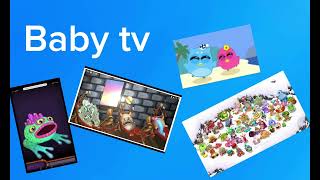 Baby tv bubbles with Fire season 3 ending credits in Welsh