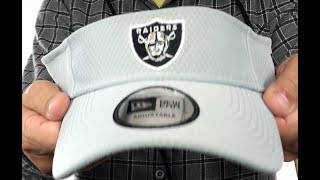 Raiders '2018 nfl training visor' grey by new era