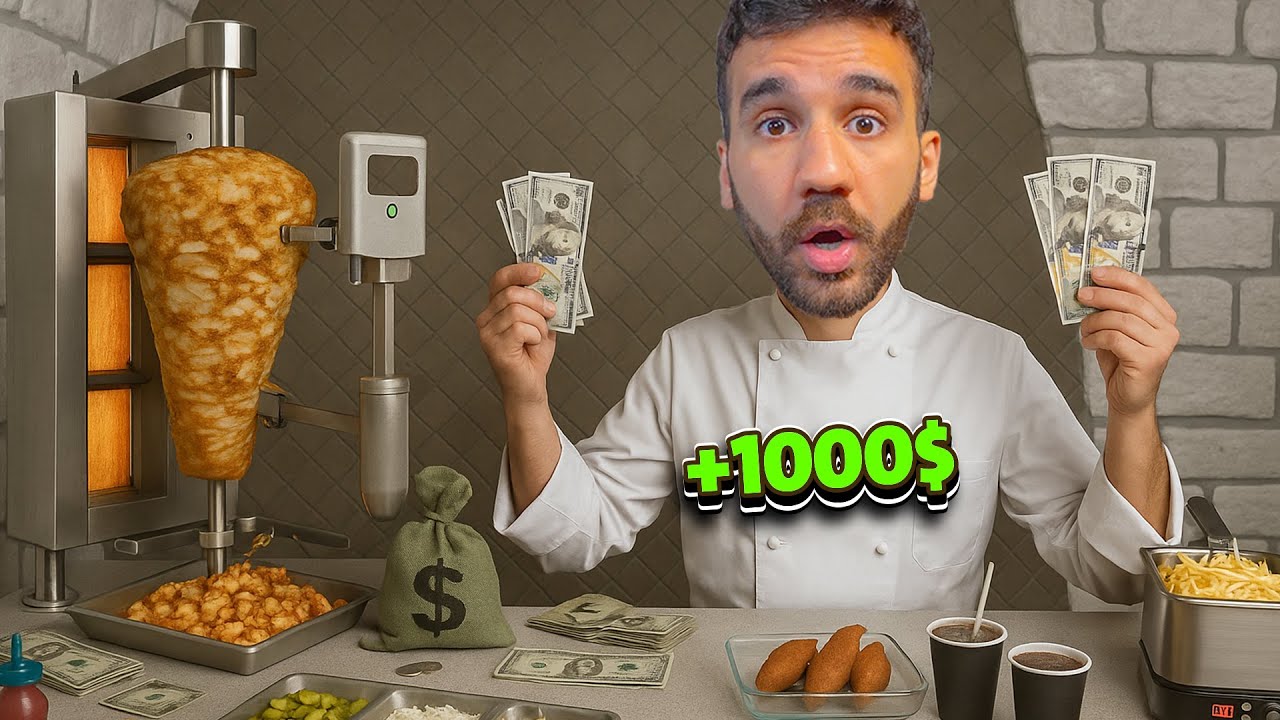 صرنا نطلع $1000 باليوم 💲 اسطورة الشاورما إل حسامو 👨🏻‍🍳 #5