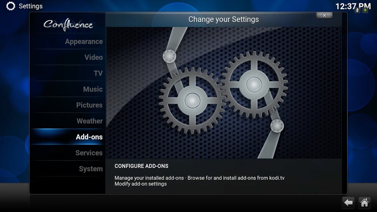 how to install add ons to kodi on xb1