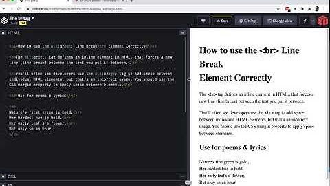 How to use the BR Element Correctly (HTML)