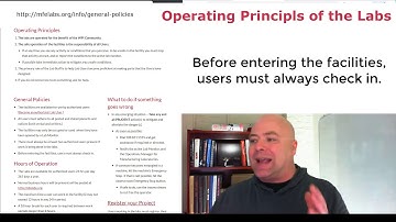 WPI Manufacturing Labs Operating Principles