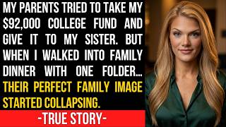 MY PARENTS GAVE MY $92,000 COLLEGE FUND TO MY SISTER… BUT I MOVED THE MONEY FIRST
