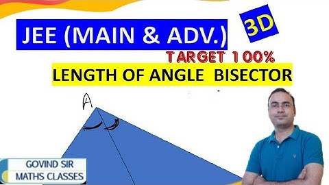 angle bisector | vector and 3D Geometry | Math | JEE Main & Advance |  Govind Sir