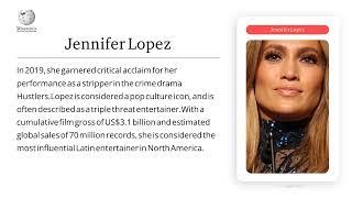 Information Jennifer Lopez Wikipedia by Comovid AI platform News