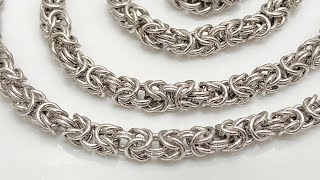 Серебряная цепь плетение «Византийское» (Кардинал, Лисий хвост). Проба 925. Длина 50 см
