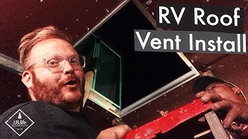 RV Roof Vent Escape Hatch Install | Skoolie Bus Conversion Tiny House Videos