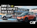 BMW i3s vs Mini Cooper S DRAG RACE | CAR Magazine