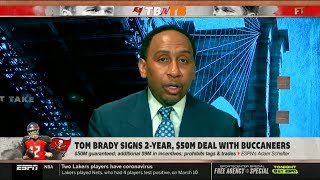 ESPN FIRST TAKE | Stephen A. Smith react to Tom Brady signs 2-year, $50m deal with Buccaneers