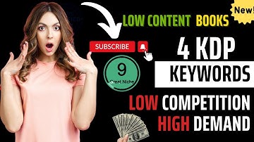 4 Profitable Amazon KDP Keywords: Workbook Low Competition High Demand #KDP #KDPKeywords