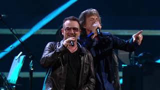 U2 and Mick Jagger perform \
