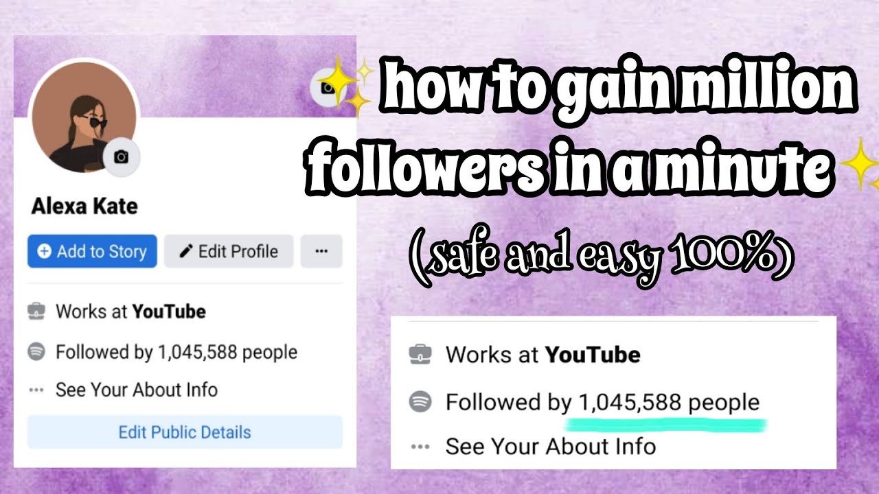how to have million followers on facebook in a minute - YouTube
