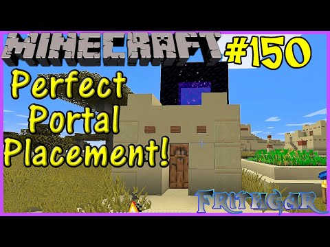 Let's Play Minecraft #150: Perfect Portal Placement!
