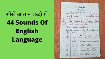 44 Sounds of English Language | सीखें  आसान शब्दों  में with examples