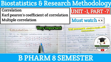 Correlation | Karl pearon