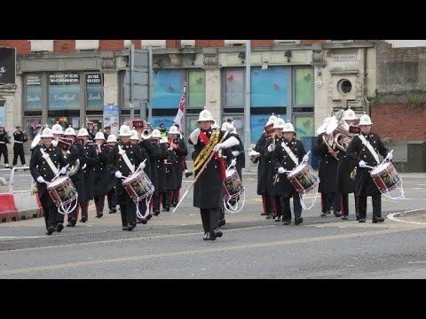 The Band of HM Royal Marines Portsmouth, HMS Cambria Freedom of Swansea Parade