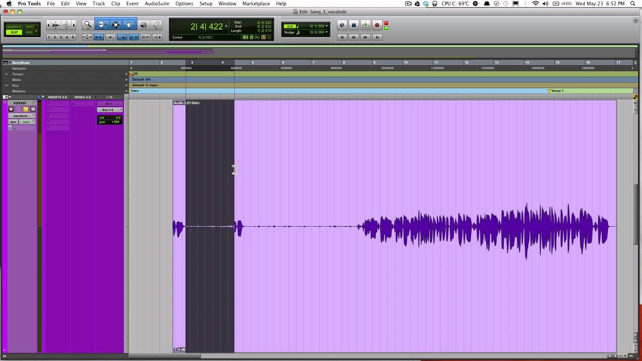 Pro Tools and Voice reduction. Vocal Cleaner. Mechanics voiceover. Pro tools 10