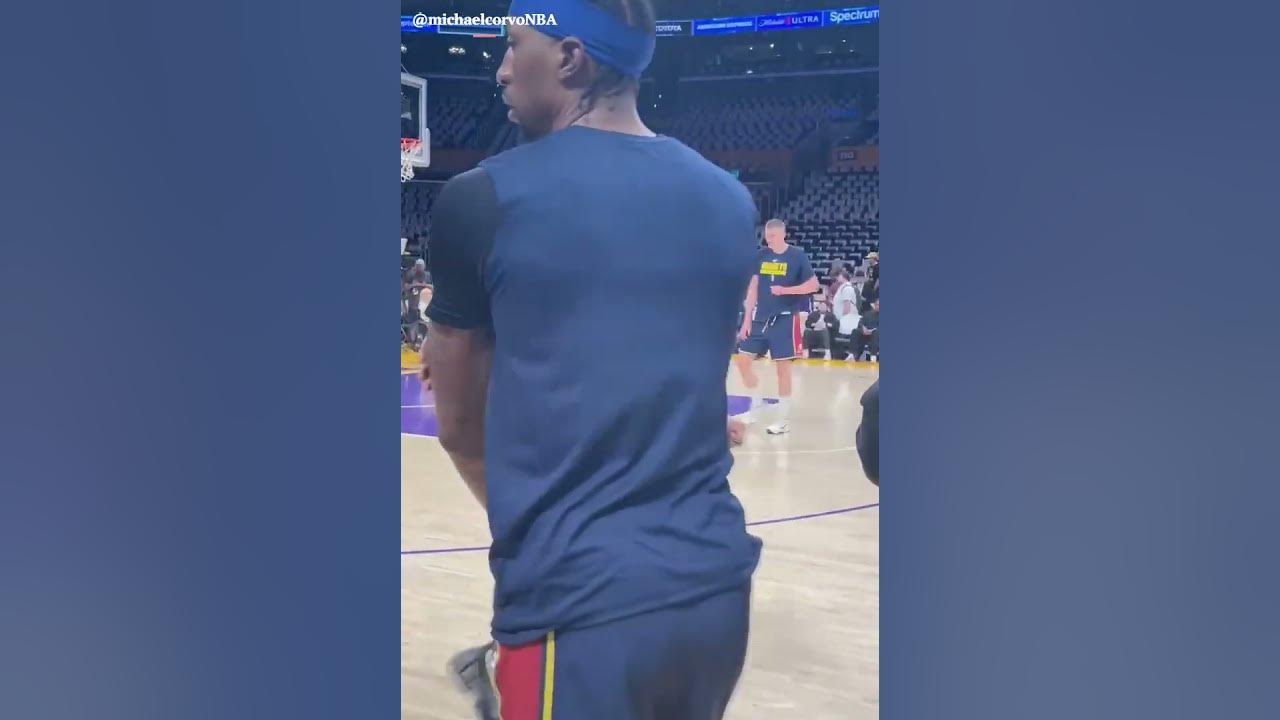 Nikola jokic warming up for tonights game 3 wcf against lakers at