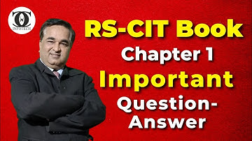 Most Important Questions Answer | Chapter 1: कंप्यूटर का परिचय | RSCIT Important Questions