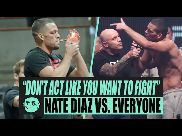 The trash talk and the face off before the rematch 😤 #OnThisDay in 2016:  @TheNotoriousMMA and @NateDiaz209 went face to face at the UFC…