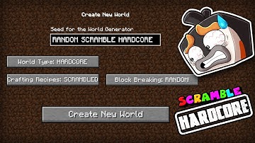 Minecraft Hardcore Except ALL Crafting Recipes are RANDOM!