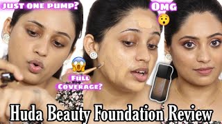 Omg 😱 My First Expensive Foundation/ Huda Beauty Faux Foundation Review/ Is it Full coverage ??