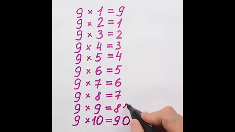 Как быстро решить столбик умножение на 9 легко!