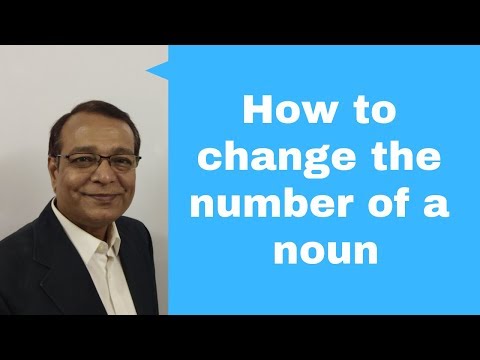 Video: How Nouns Change In Numbers