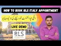Bls italy appointment  italy embassy islamabad appointment  bls italy appointment pakistan 