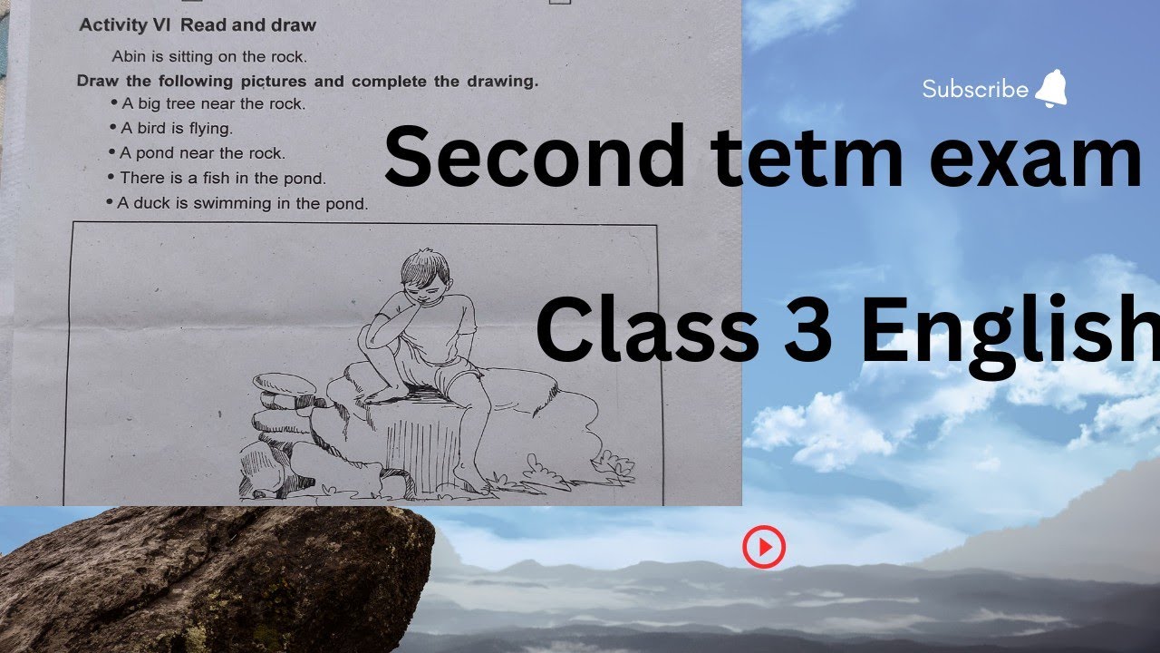 Second term exam class 3 English /question paper with answers YouTube