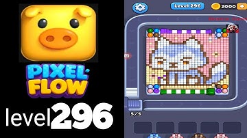 Pixelflow level 296 Guide Walkthrough Solution