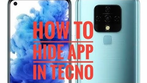 How to hide apps in tecno camon 16 (se) EASYLY