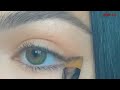 تعلمي رسم ايلاينر بطريقه سهله لتكبير العيون بالفرشاة  / eyeliner tutorial