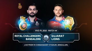 Vivo Ipl 2016 Royal challengers Bangalore VS Gujarat lions Match 44 #vivoipl2016 #rcbvsgl #viral screenshot 3
