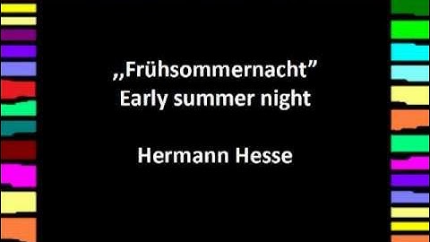 Hermann Hesse - Frühsommernacht - www.germanforspalding.org